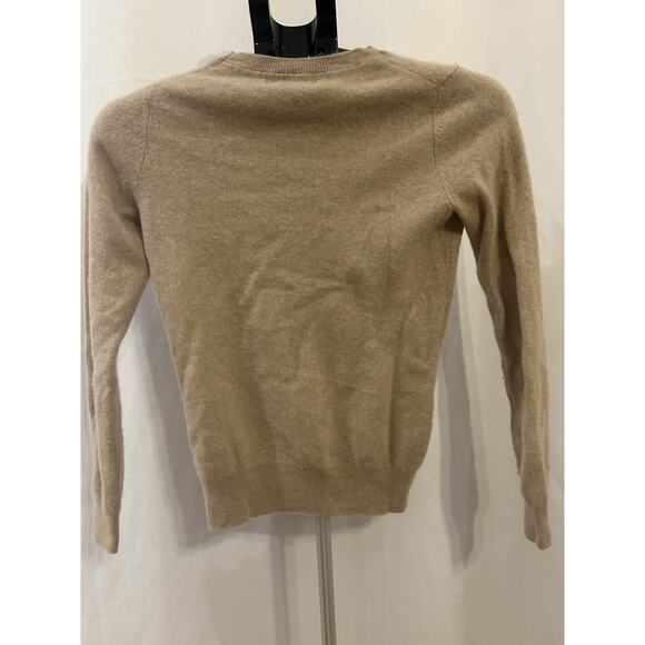 Tahari Women's Beige 100% 2-ply Cashmere Crew Neck Sweater Size M - Picture 2 of 3